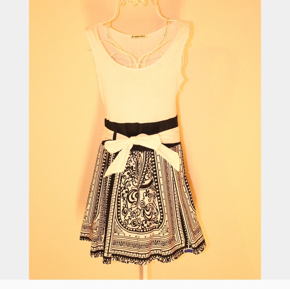 Black and white dress